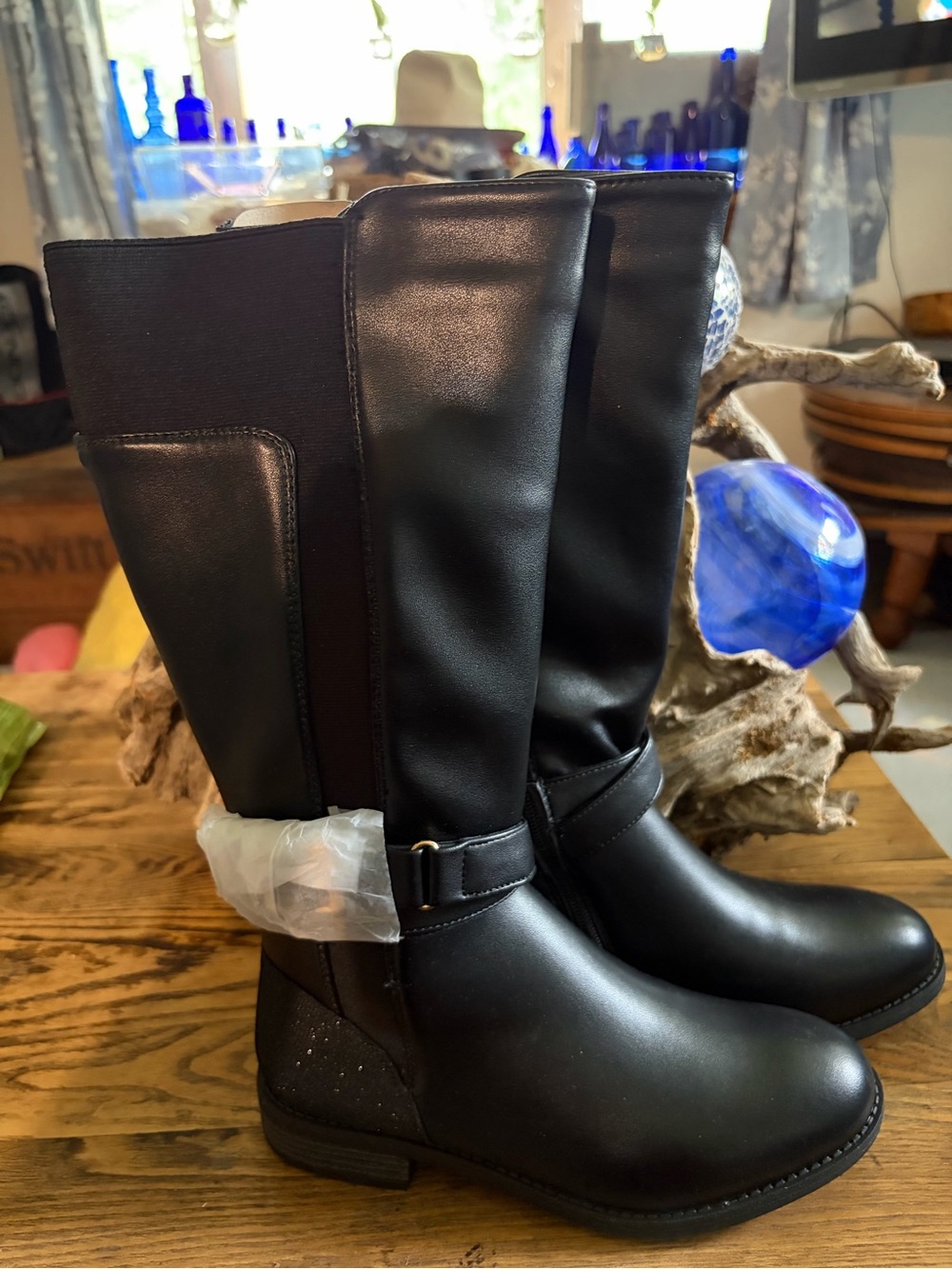 Marie Clair Classic Black Knee-High Winter Boots